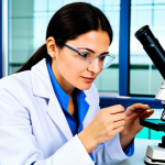 Textile Quality Control Professional**

"A professional woman, fully clothed in appropriate lab attire (white coat, safety glasses), inspecting a textile sample under a microscope in a brightly lit laboratory. The lab contains modern equipment. Safe for work, professional, perfect anatomy, correct proportions, well-formed hands, proper finger count, modest attire, family-friendly, high quality."

**
