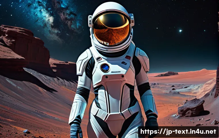 섬유기사와 직업적 성공 방법 - **Prompt: Futuristic Space Explorer with Advanced Textile Suit**
    A female astronaut, approximate...